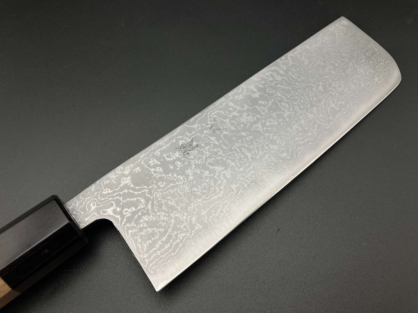 Carbon Nakiri 165㎜ Damascus Octagonal angle walnut