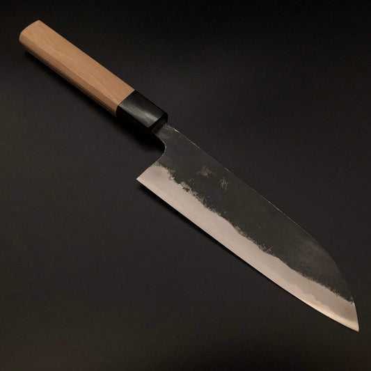 Carbon Santoku 165㎜  Octagonal angle walnut