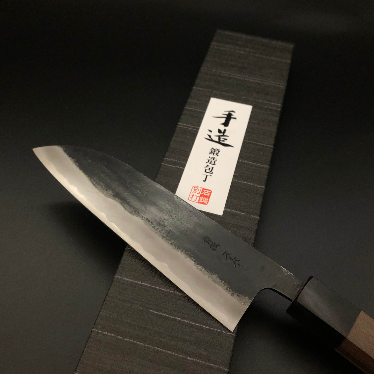 Carbon Santoku 165㎜ Octagonal angle walnut