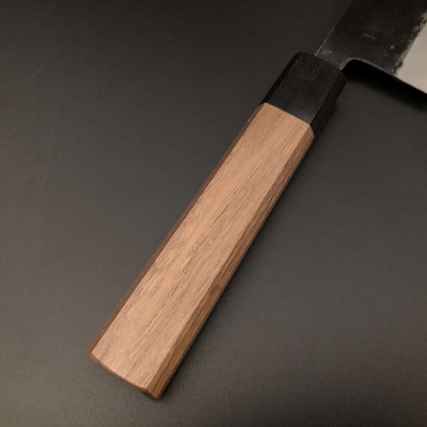 Kurouchi Carbon Nakiri 165㎜ Octagonal angle walnut