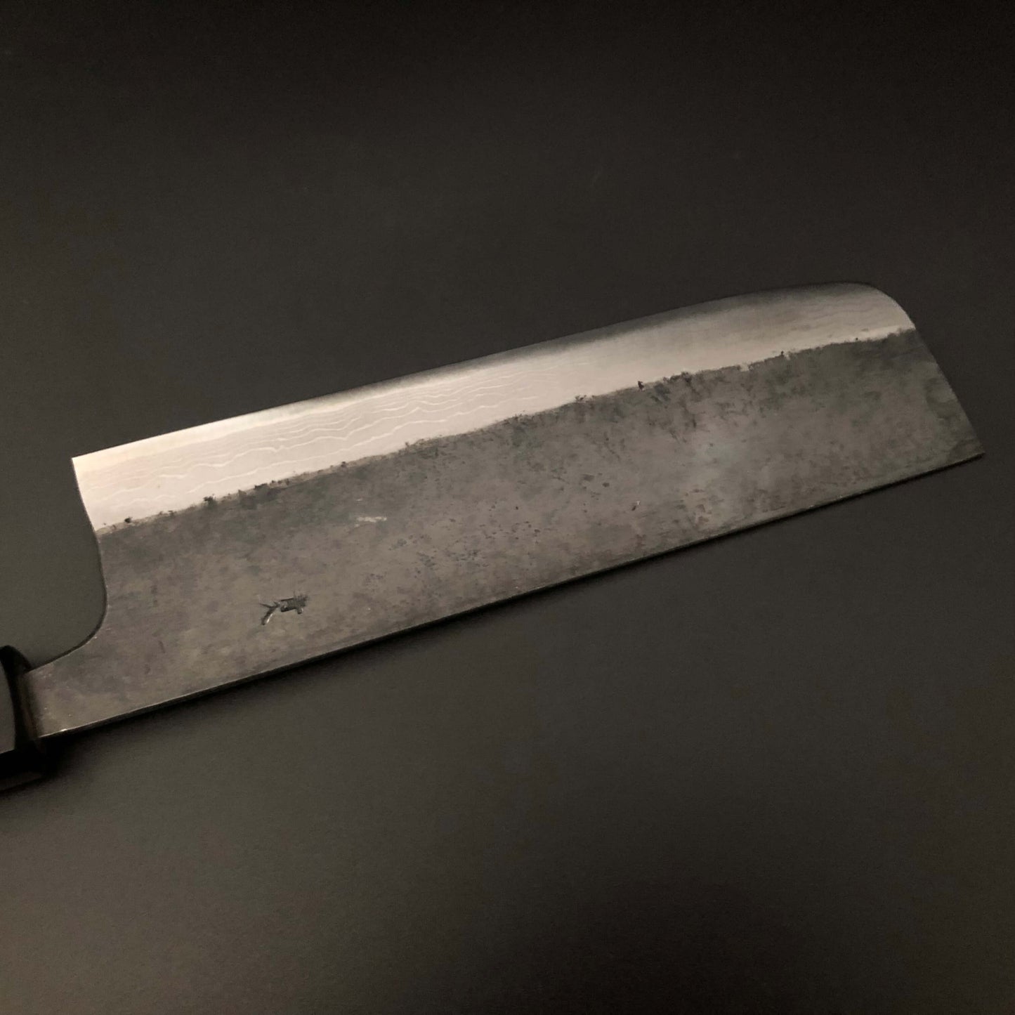 Kurouchi Carbon Nakiri 165㎜ Damascus Octagonal angle walnut