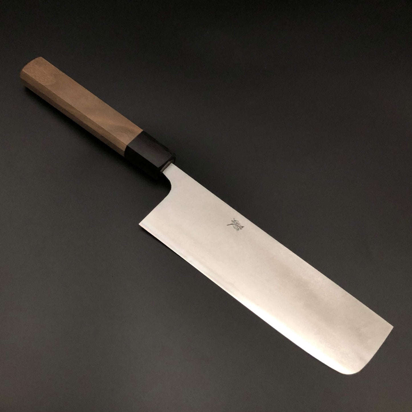 Carbon Nakiri 165㎜ Damascus Octagonal angle walnut