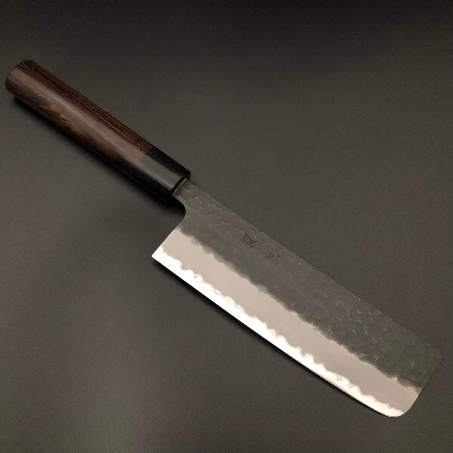 Stainless‐clad Nakiri 165㎜ Carbon Steel Rosewood Handle