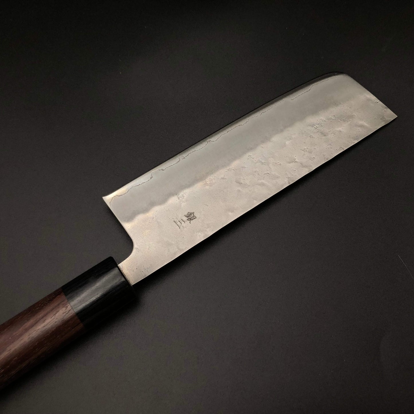 Stainless‐clad nakiri 165㎜ Silver 3 Steel Rosewood Handle