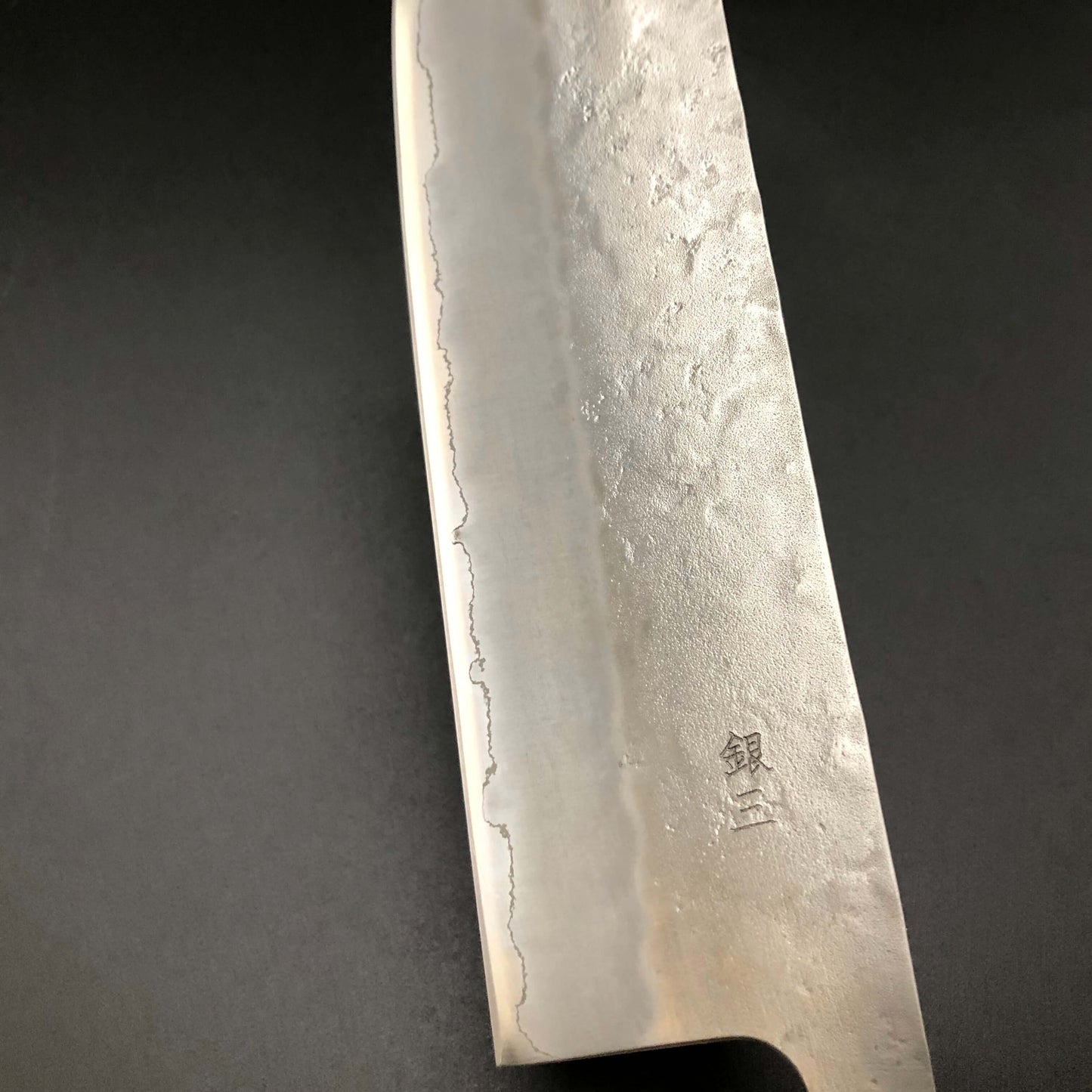 Stainless‐clad nakiri 165㎜ Silver 3 Steel Rosewood Handle