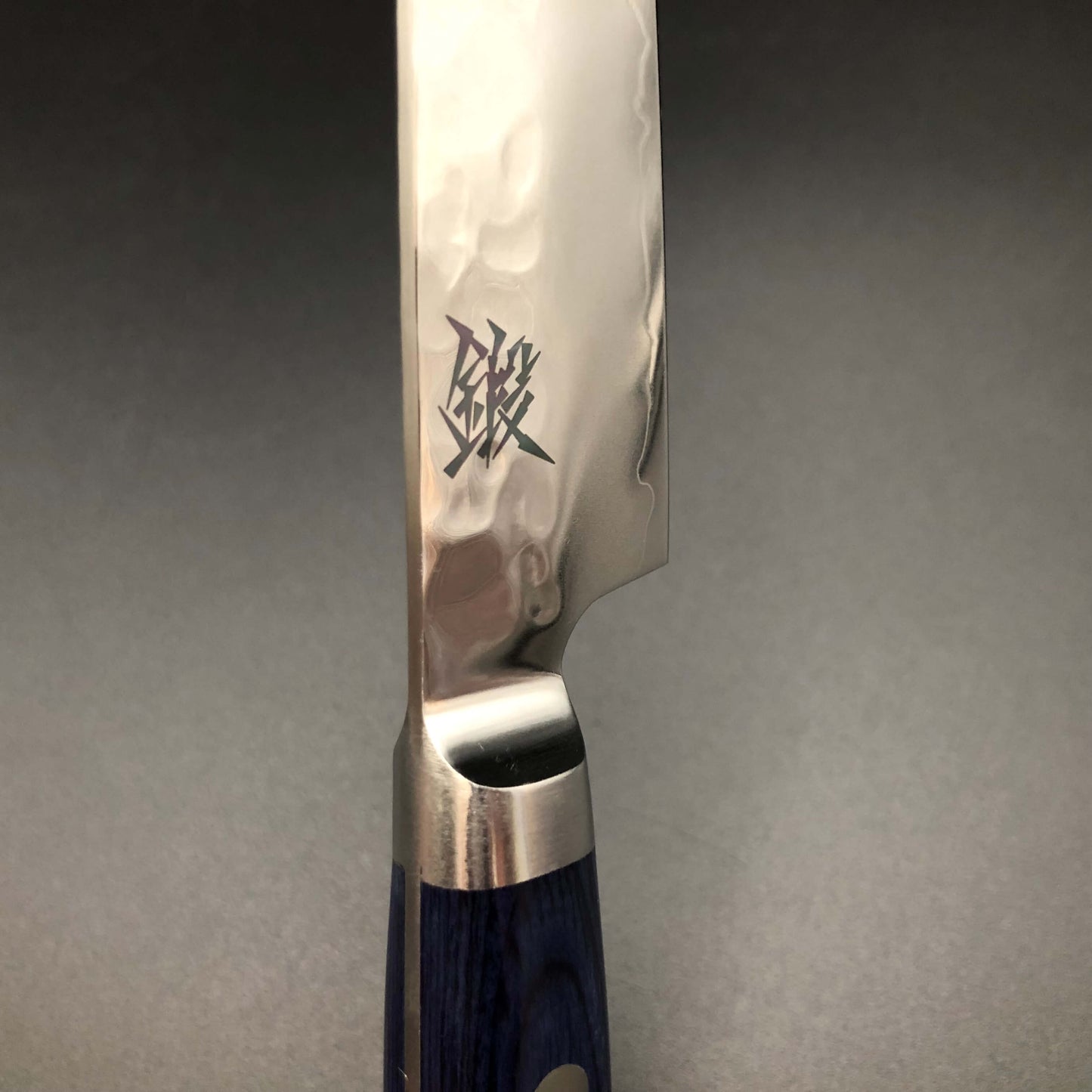 Stainless‐clad Kiritsuke Petty 145㎜ AUS10 Blue Western Handle