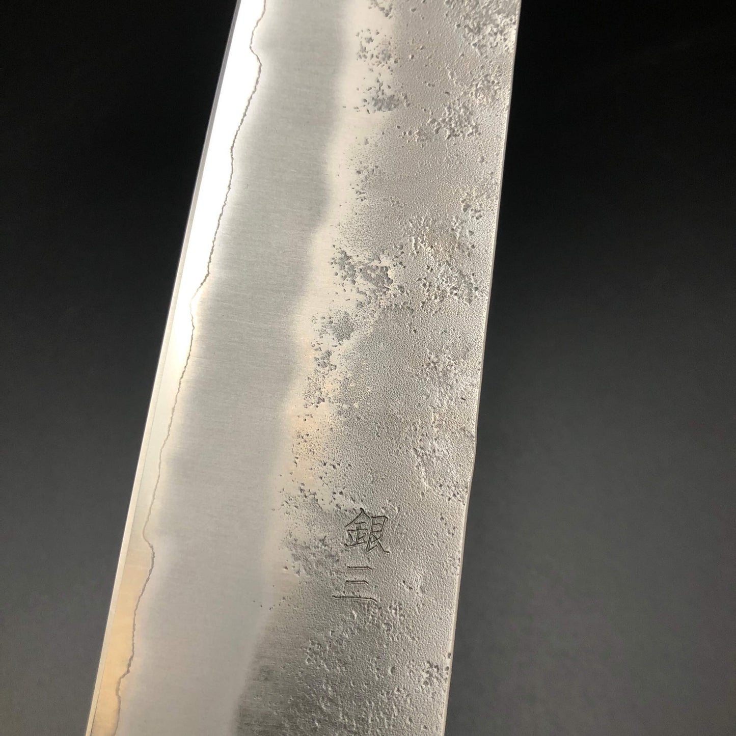 Stainless‐clad Kiritsuke 210㎜ Silver 3 Steel Rosewood Handle