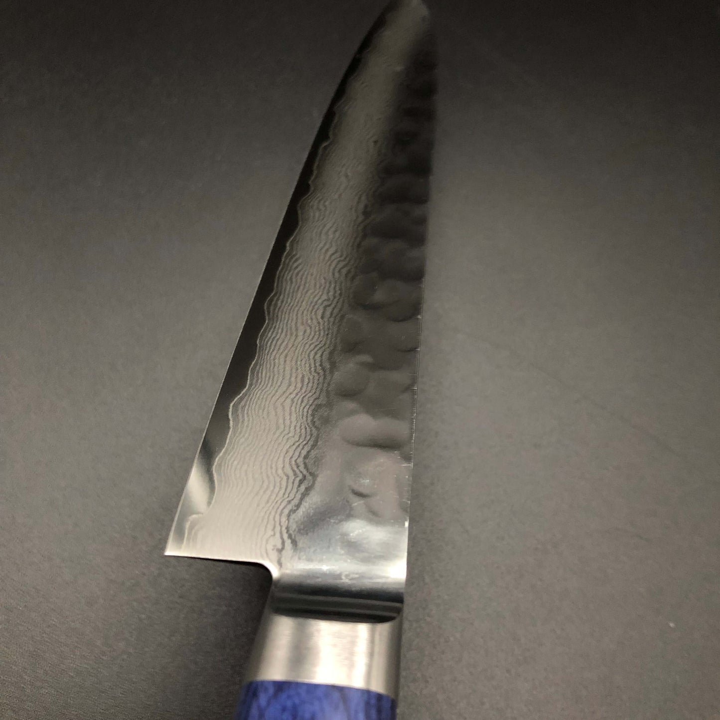 Stainless‐clad Petty 135㎜ VG10 Damascus 33 layer Blue Western Handle