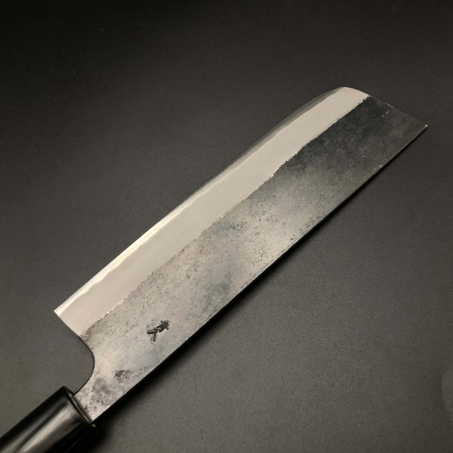Kurouchi Nakiri 165㎜ Blue2 Carbon Hackberry Wood Handle