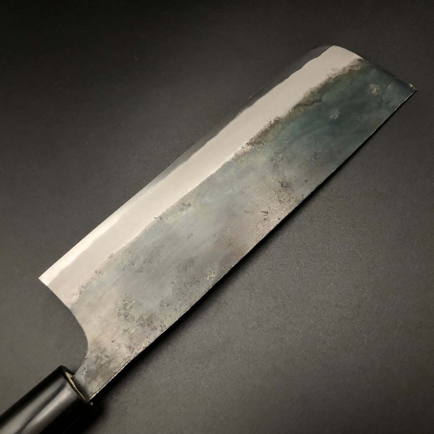 Kurouchi Nakiri 165㎜ White1Carbon Hackberry Wood Handle