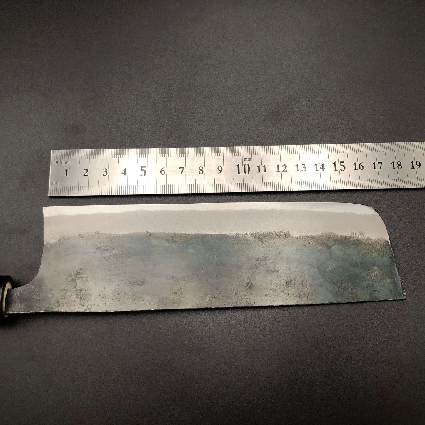 Kurouchi Nakiri 165㎜ White1Carbon Hackberry Wood Handle