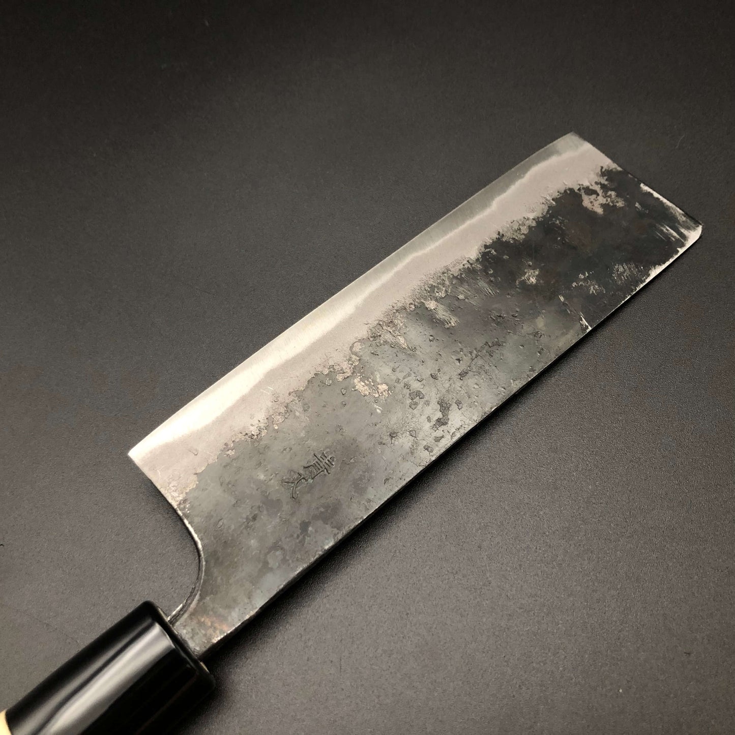 Kurouchi Nakiri 120㎜ Blue2 Carbon Hackberry Wood Handle