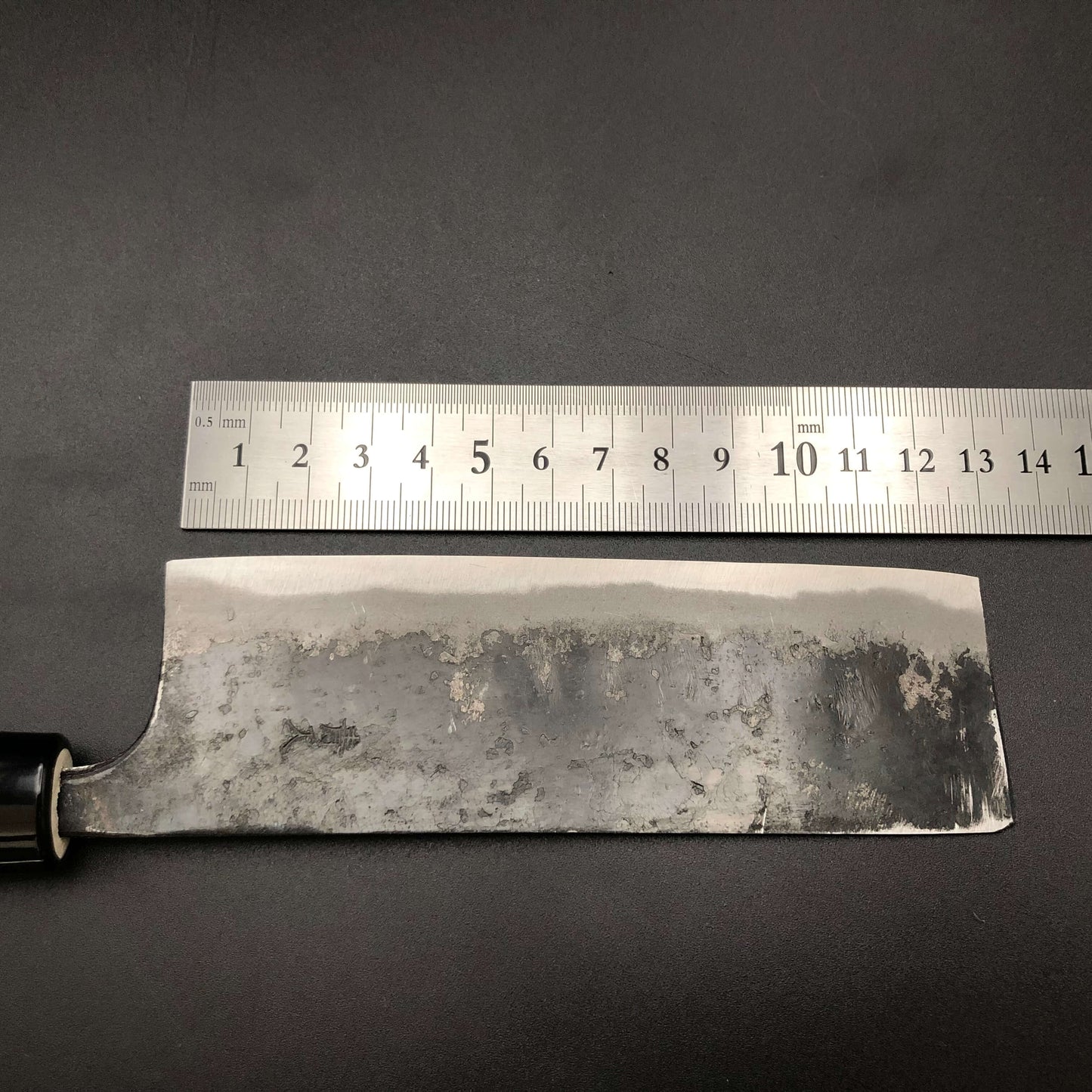 Kurouchi Nakiri 120㎜ Blue2 Carbon Hackberry Wood Handle