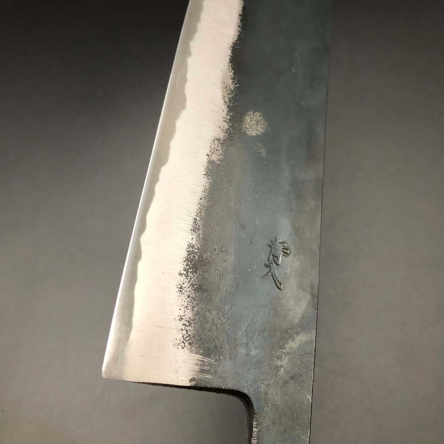 Kurouchi Bunka 165㎜ Blue2 Carbon Hackberry Wood Handle