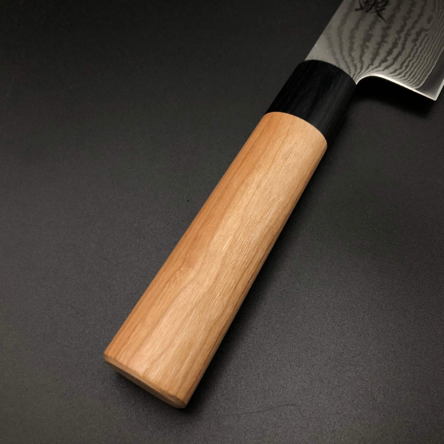 Stainless‐clad Nakiri 165㎜ VG10 Steel Damascus 63 layer Cherry wood