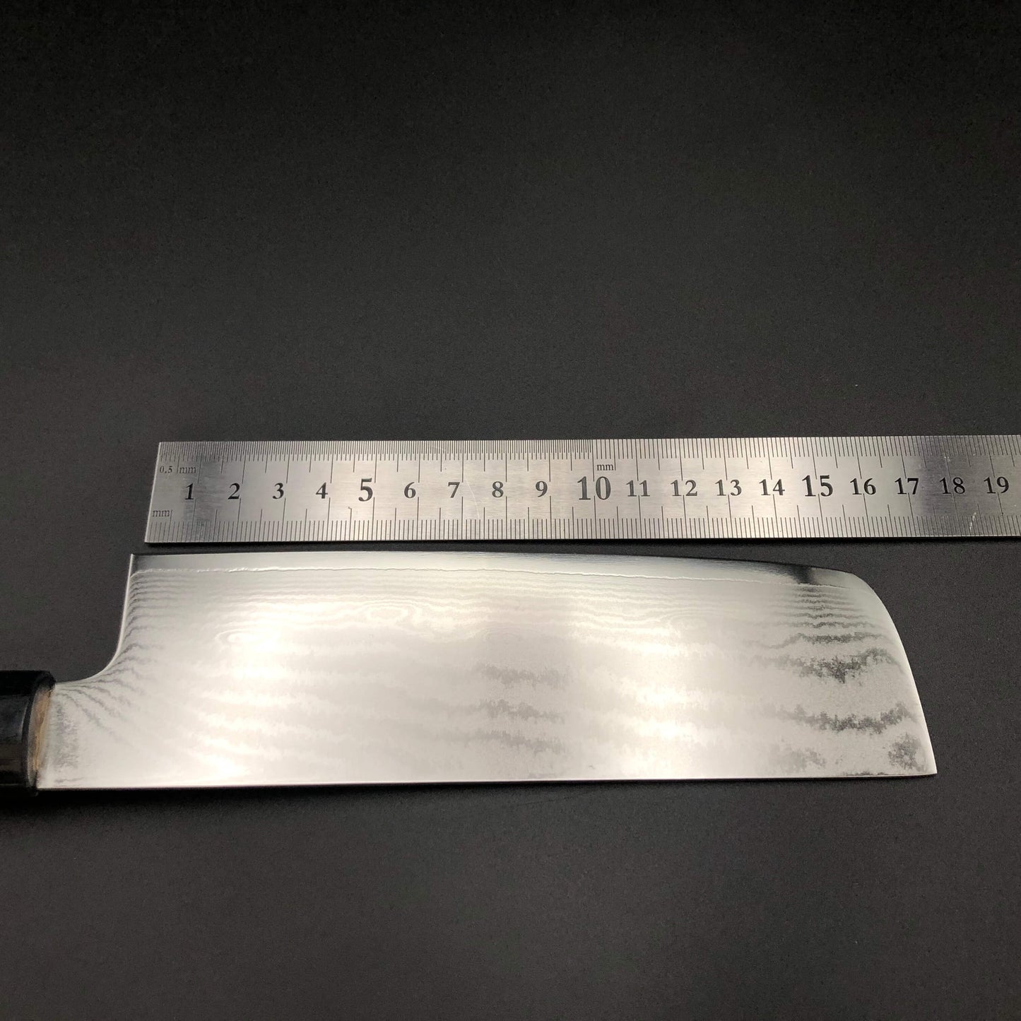 Stainless‐clad Nakiri 165㎜ VG10 Steel Damascus 63 layer Cherry wood
