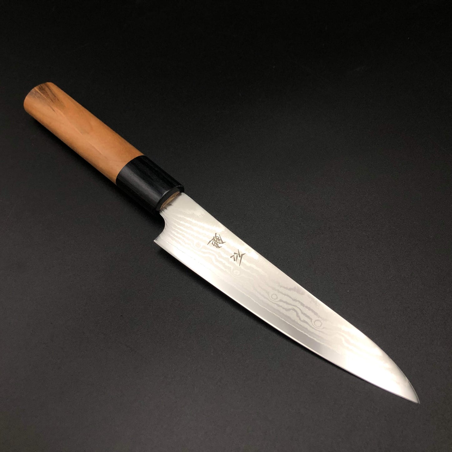 Stainless‐clad Petty 130㎜ VG10 Steel Damascus 37 layer Cherry wood