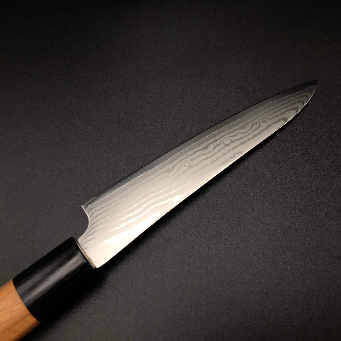Stainless‐clad Petty 130㎜ VG10 Steel Damascus 37 layer Cherry wood