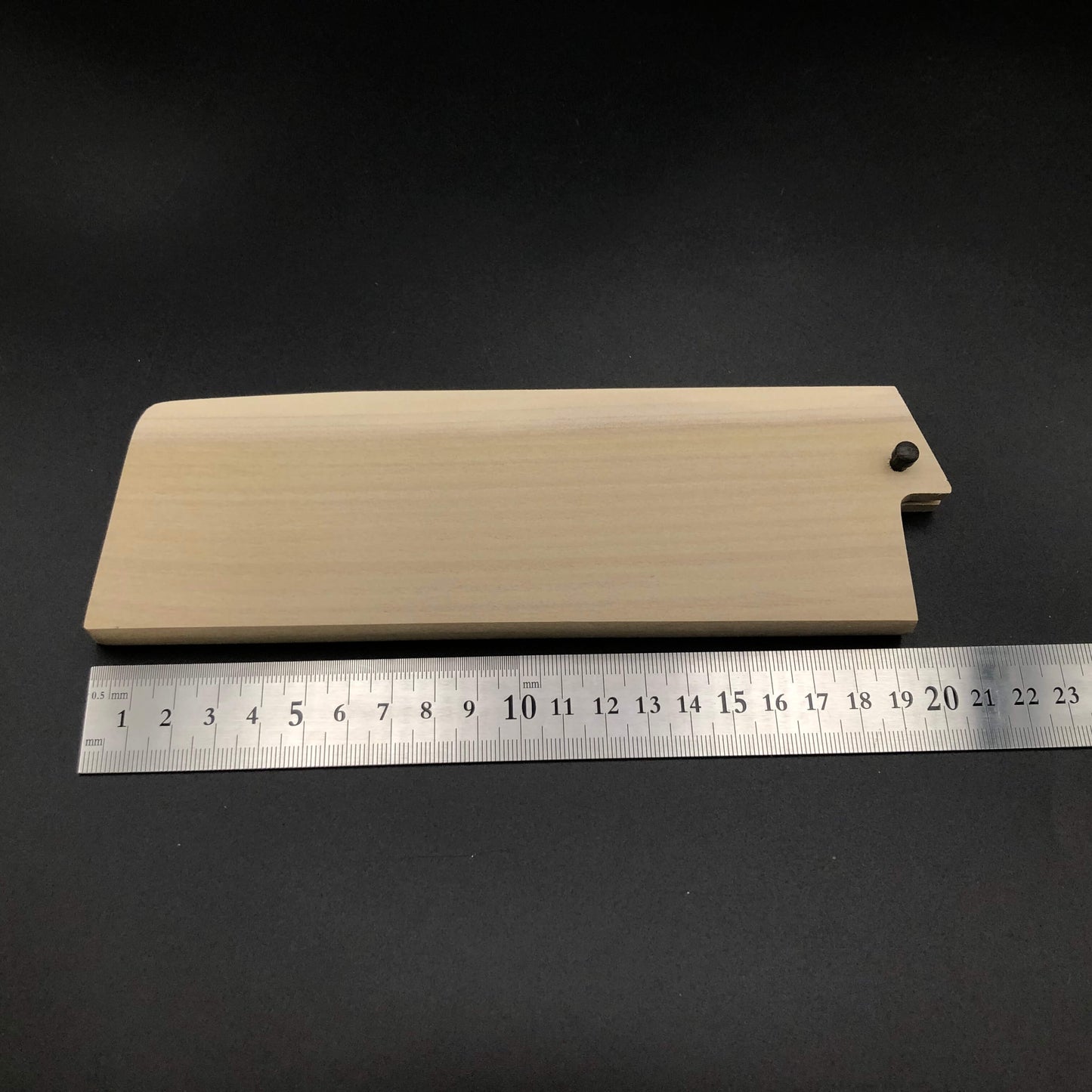 Carbon Nakiri knife 165mm sheath Saya Hackberry