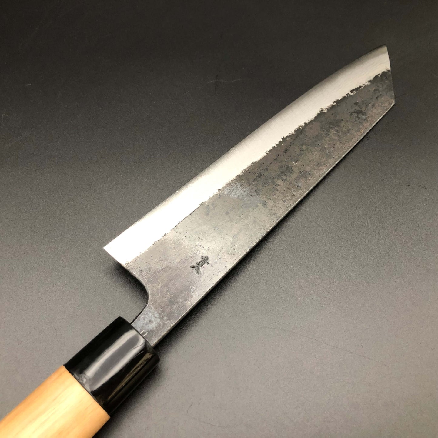 Kurouchi Kiritsuke 210㎜ Blue2 Carbon Hackberry Wood Handle