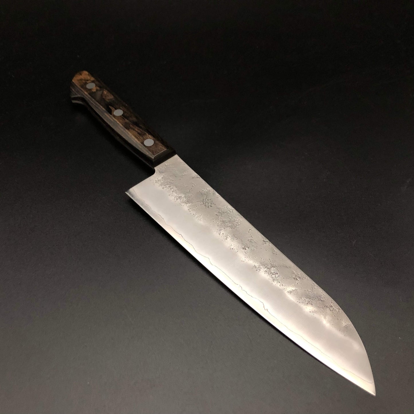 Stainless Santoku 180㎜ Silver 3 Steel Yo Handle
