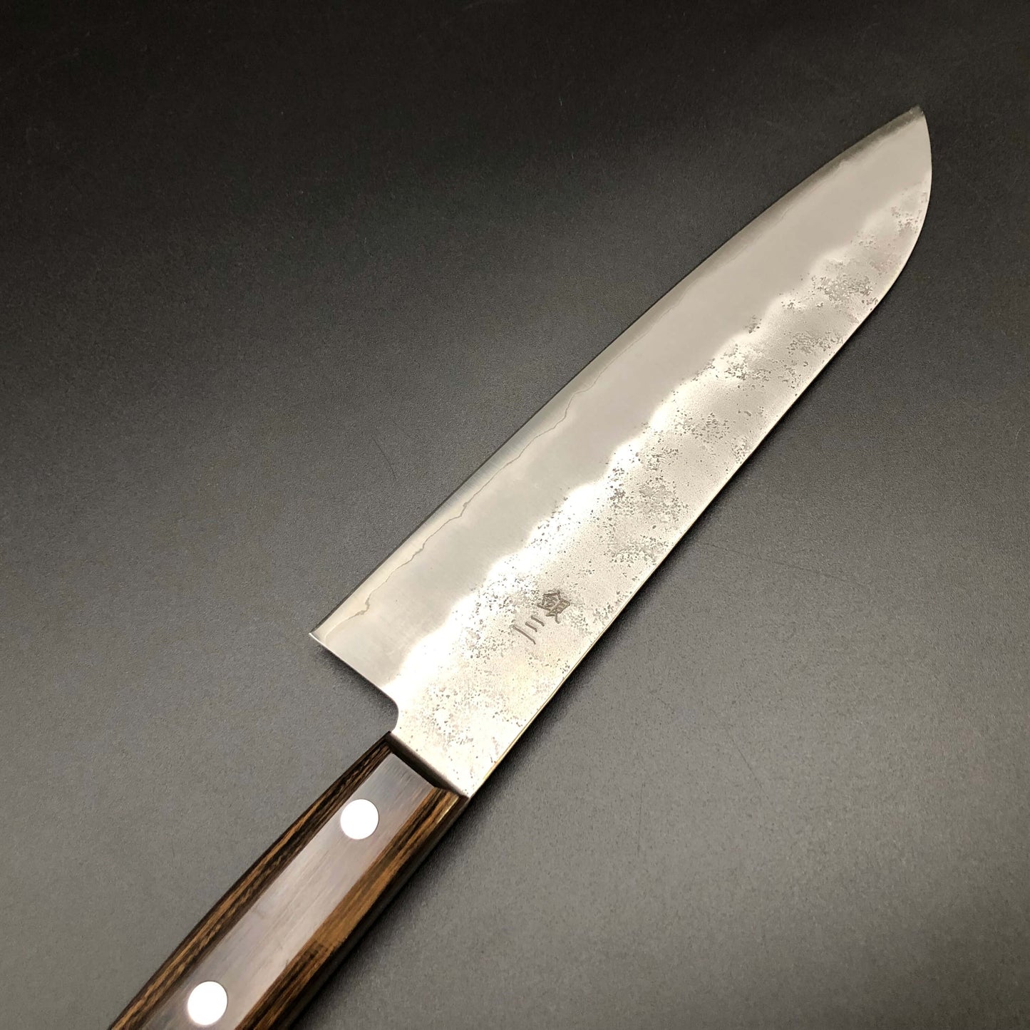 Stainless Santoku 180㎜ Silver 3 Steel Yo Handle