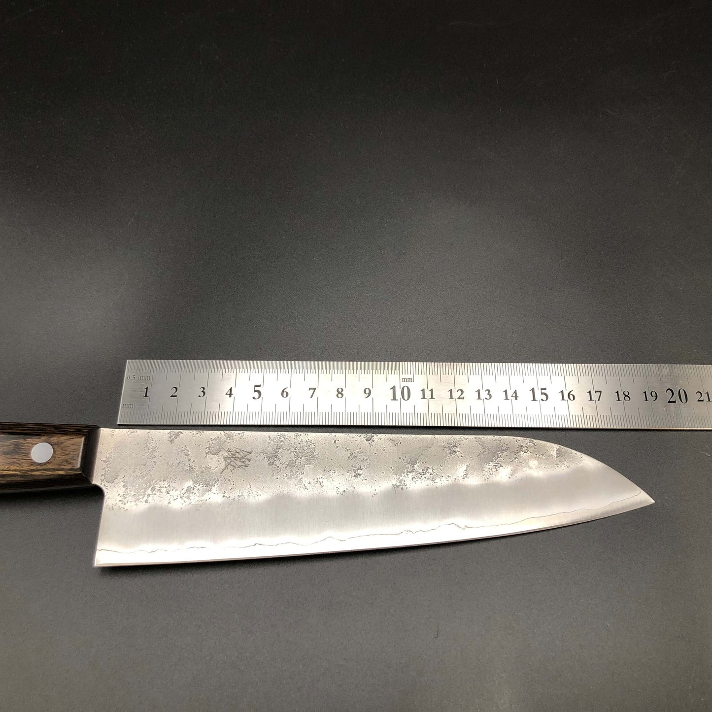 Stainless Santoku 180㎜ Silver 3 Steel Yo Handle