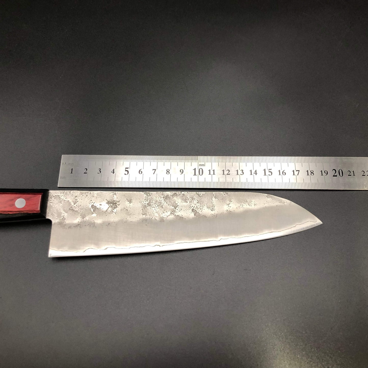 Stainless Santoku 180㎜ Silver 3 Steel Yo Handle