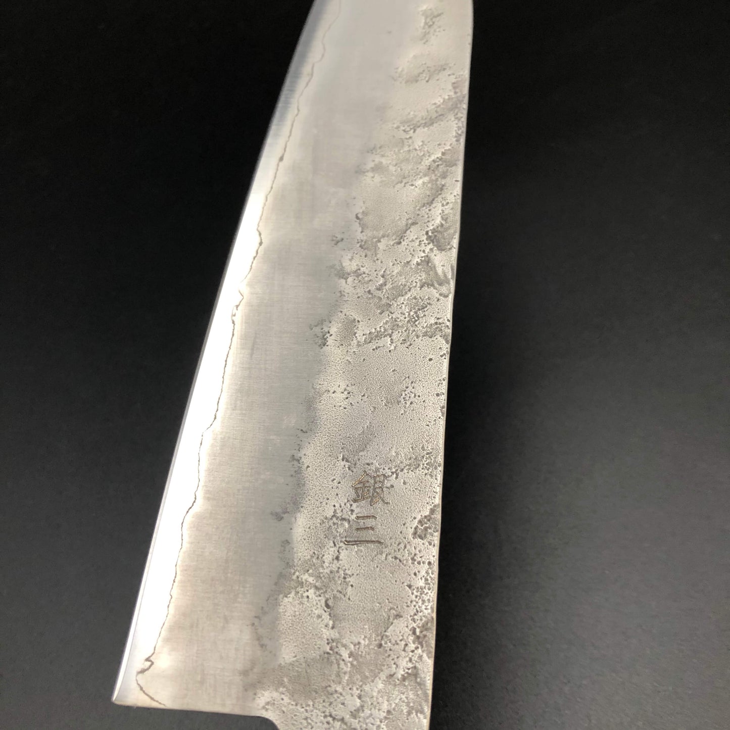Stainless Santoku 180㎜ Silver 3 Steel Yo Handle