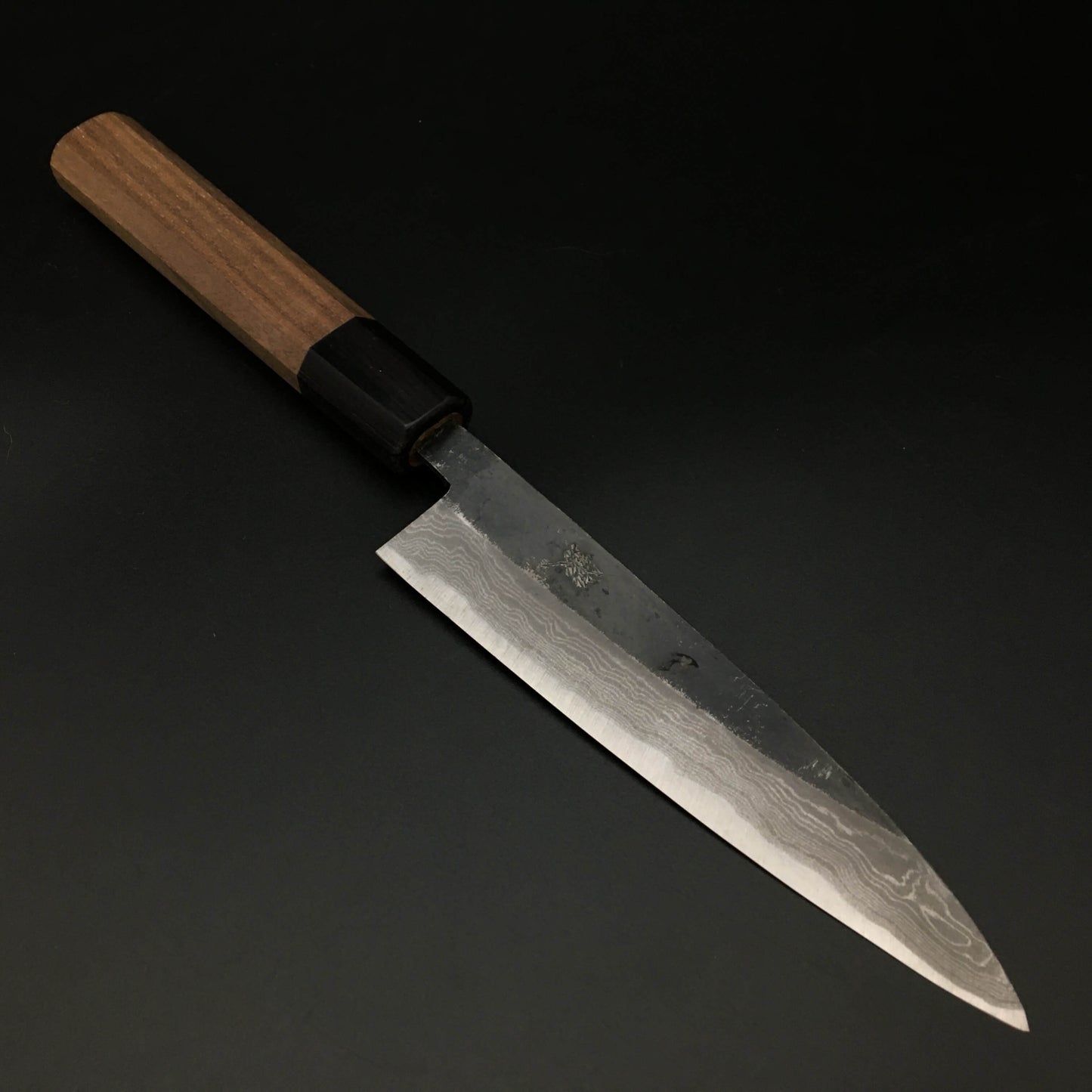 Kurouchi Yanagiba 135㎜ Carbon Damascus Octagonal angle walnut