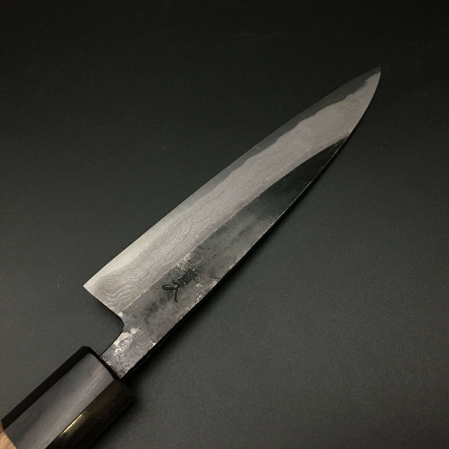 Kurouchi Yanagiba 135㎜ Carbon Damascus Octagonal angle walnut