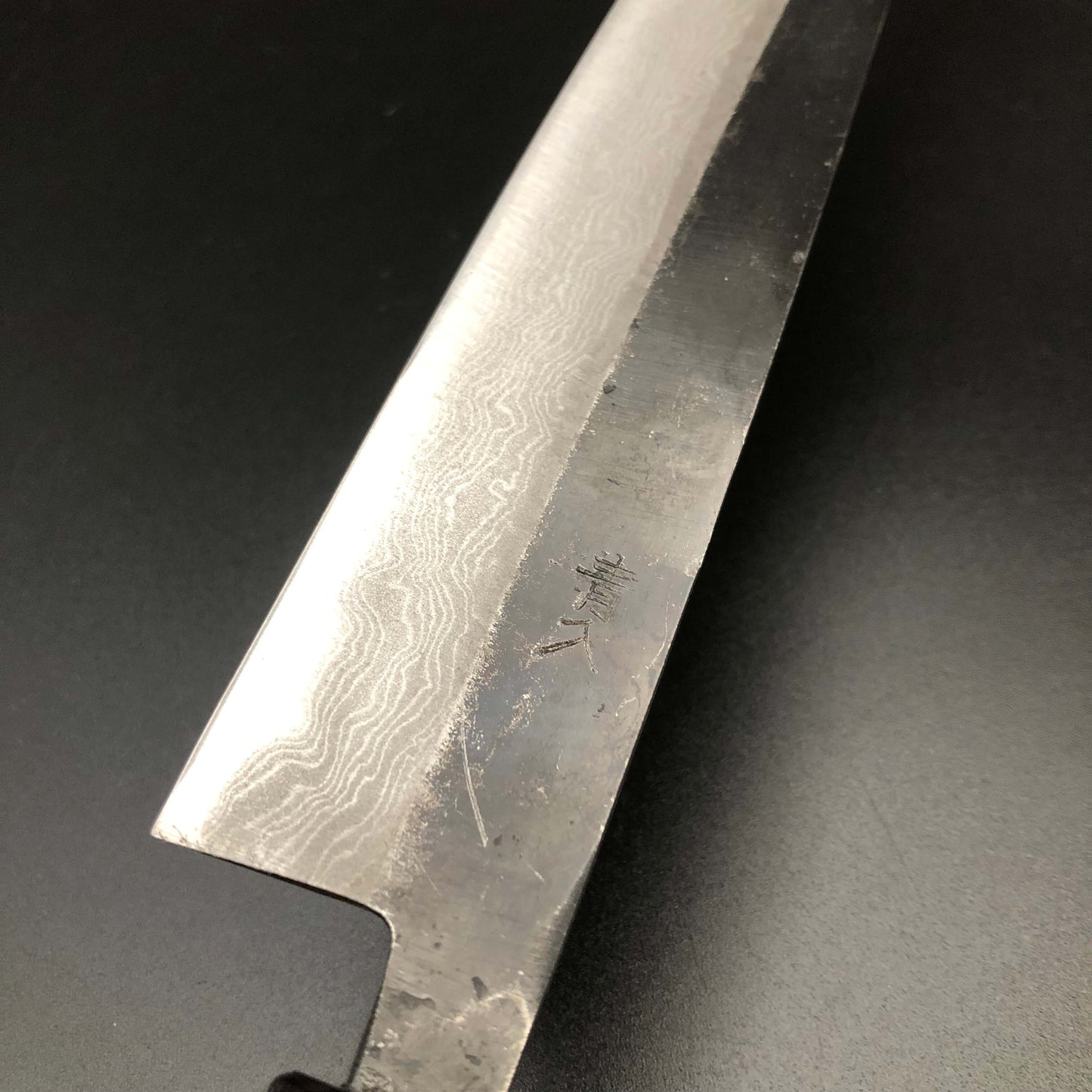 Kurouchi Yanagiba 210㎜ Carbon Damascus Octagonal angle walnut
