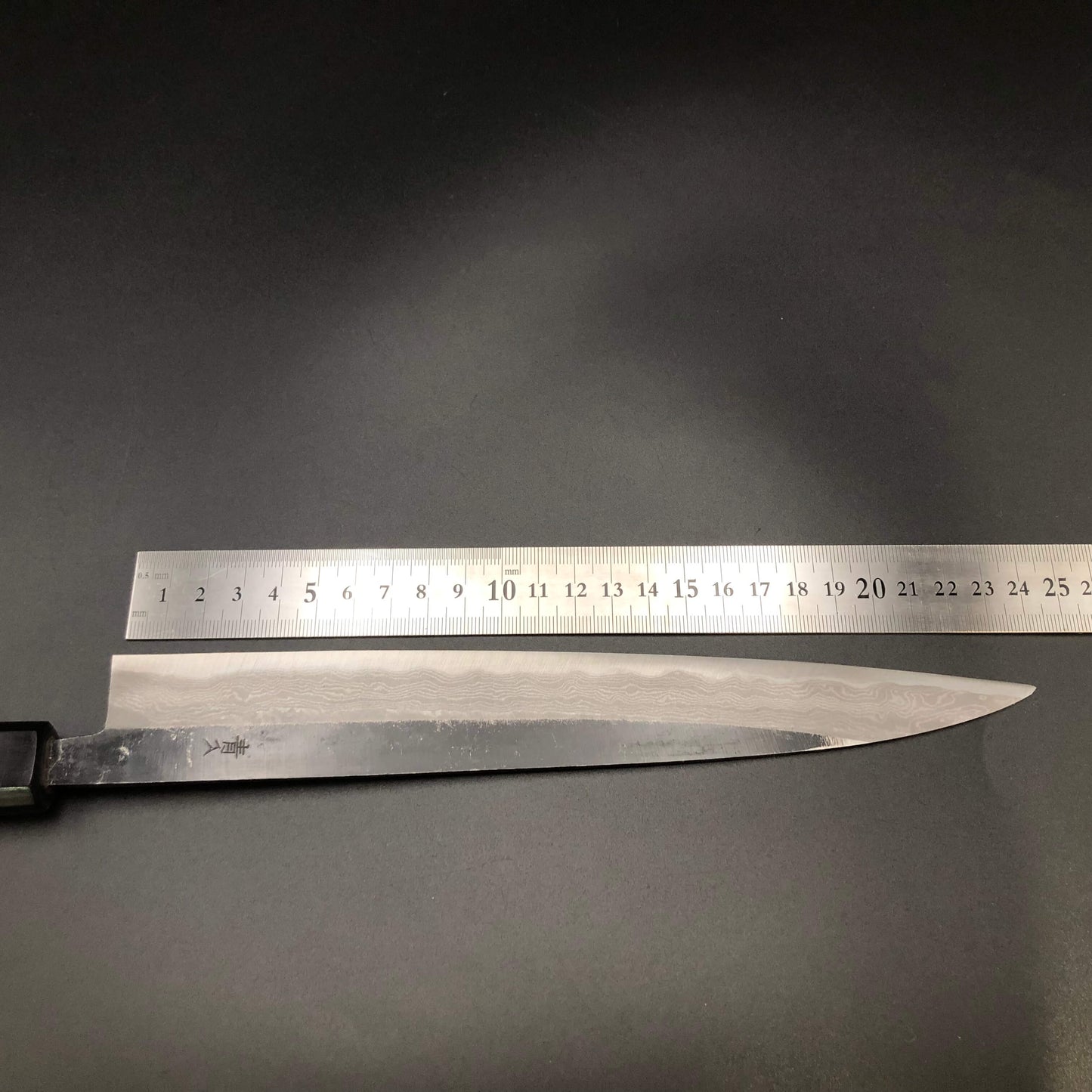 Kurouchi Carbon Sujihiki 240㎜ Damascus Octagonal angle walnut