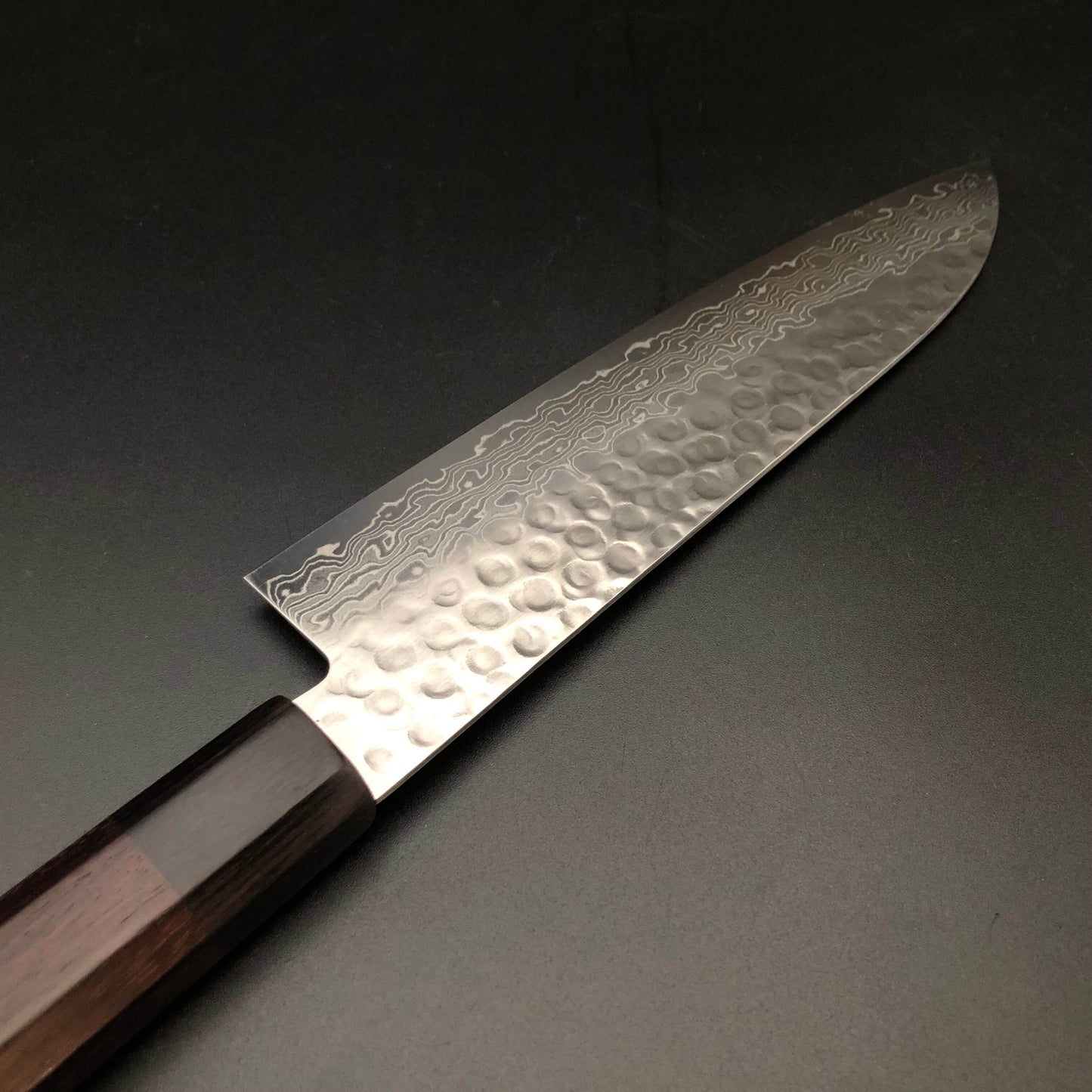 Stainless‐clad Santoku 180㎜ VG10 Steel Damascus 33 layer Rosewood Handle