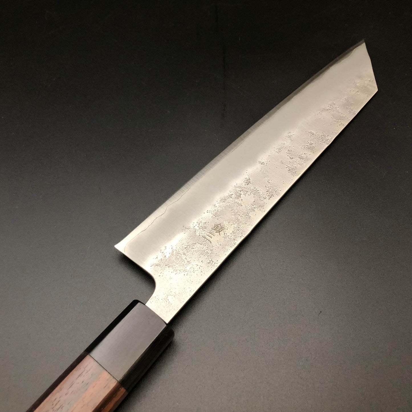 Stainless‐clad Kiritsuke 210㎜ Silver 3 Steel Octagonal angle Rosewood Handle