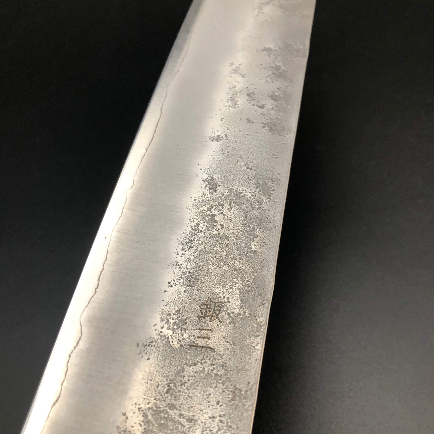 Stainless‐clad Kiritsuke 210㎜ Silver 3 Steel Octagonal angle Rosewood Handle