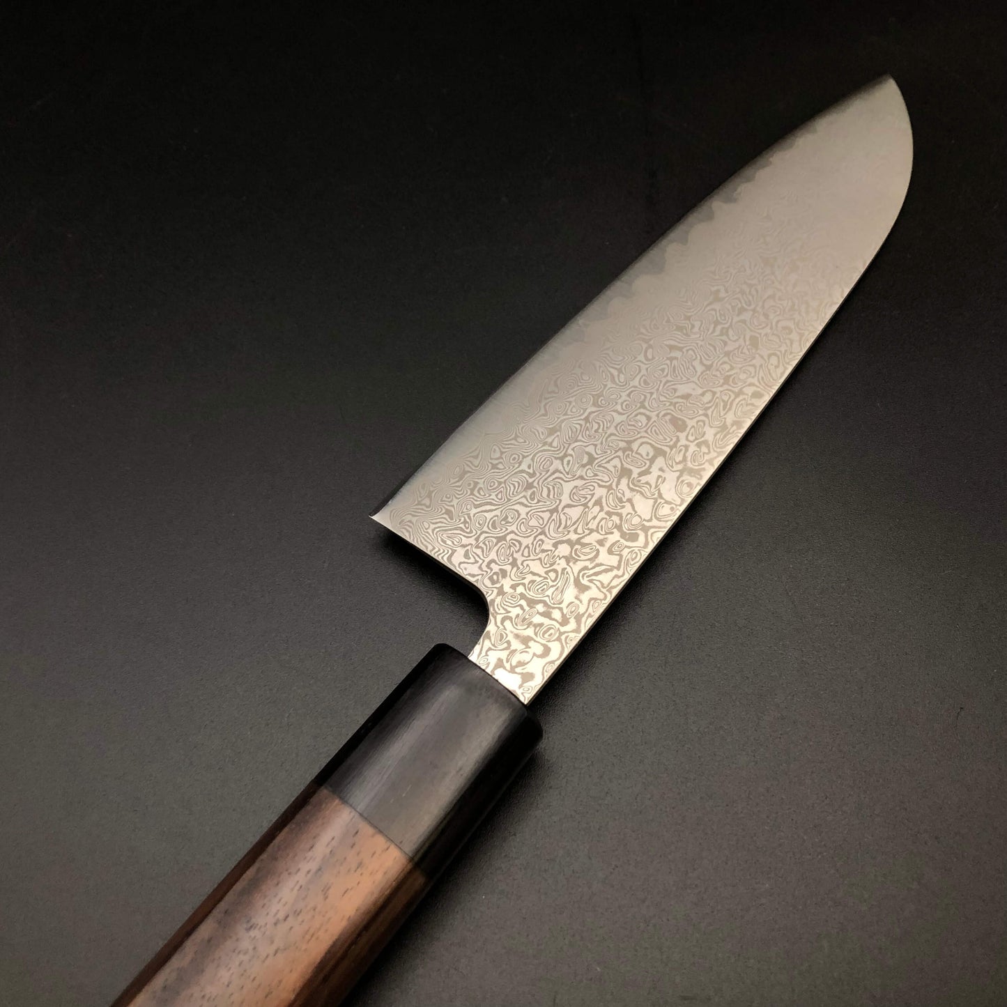 Stainless‐clad Santoku 165㎜ SLDN Steel Damascus 69 layer Rosewood Handle