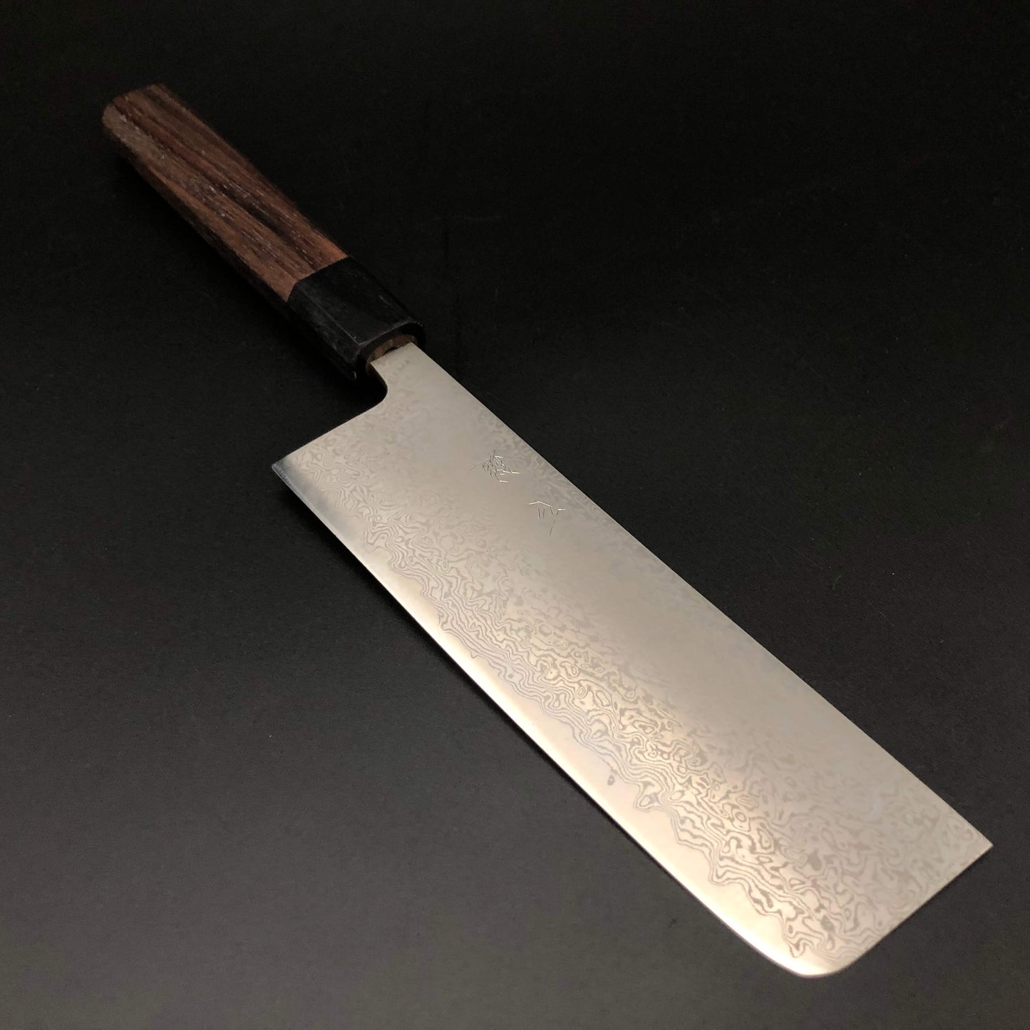 Stainless‐clad 165㎜ Nakiri SLDN Steel Damascus 69 layer Rosewood Handle