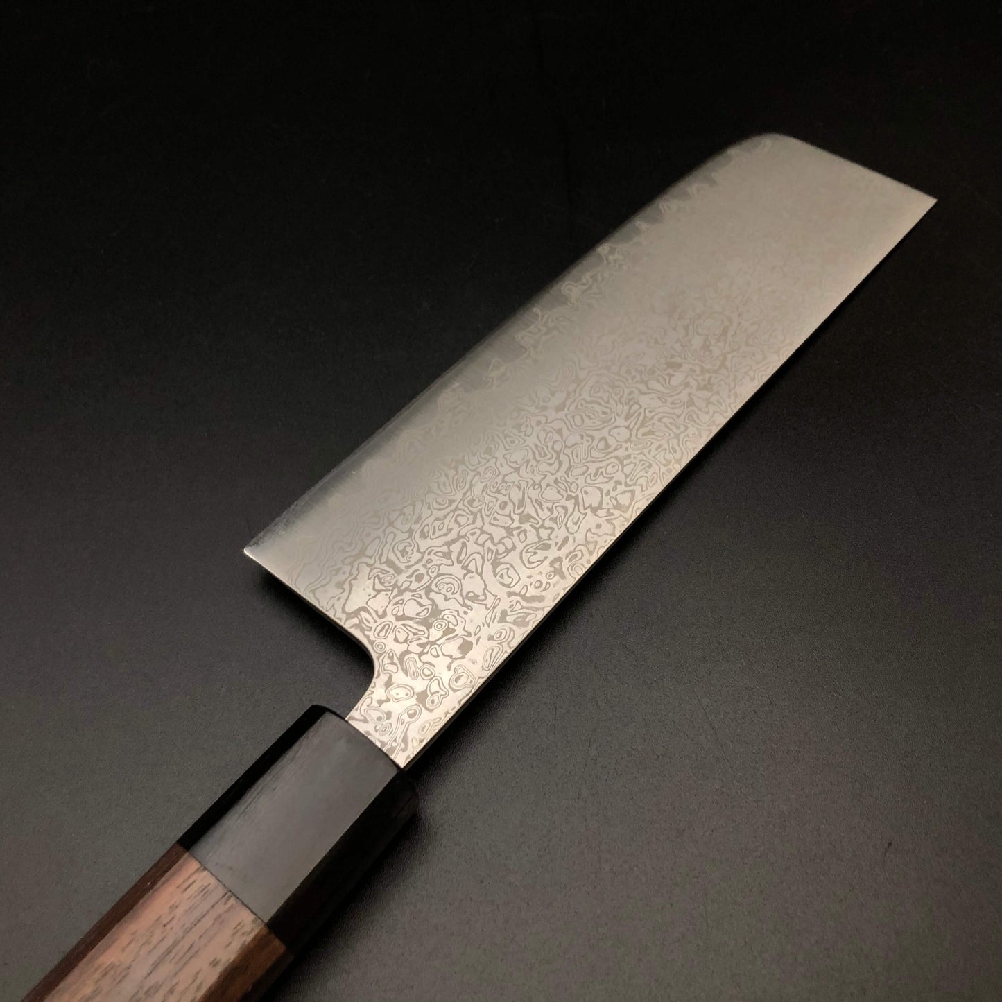 Stainless‐clad 165㎜ Nakiri SLDN Steel Damascus 69 layer Rosewood Handle
