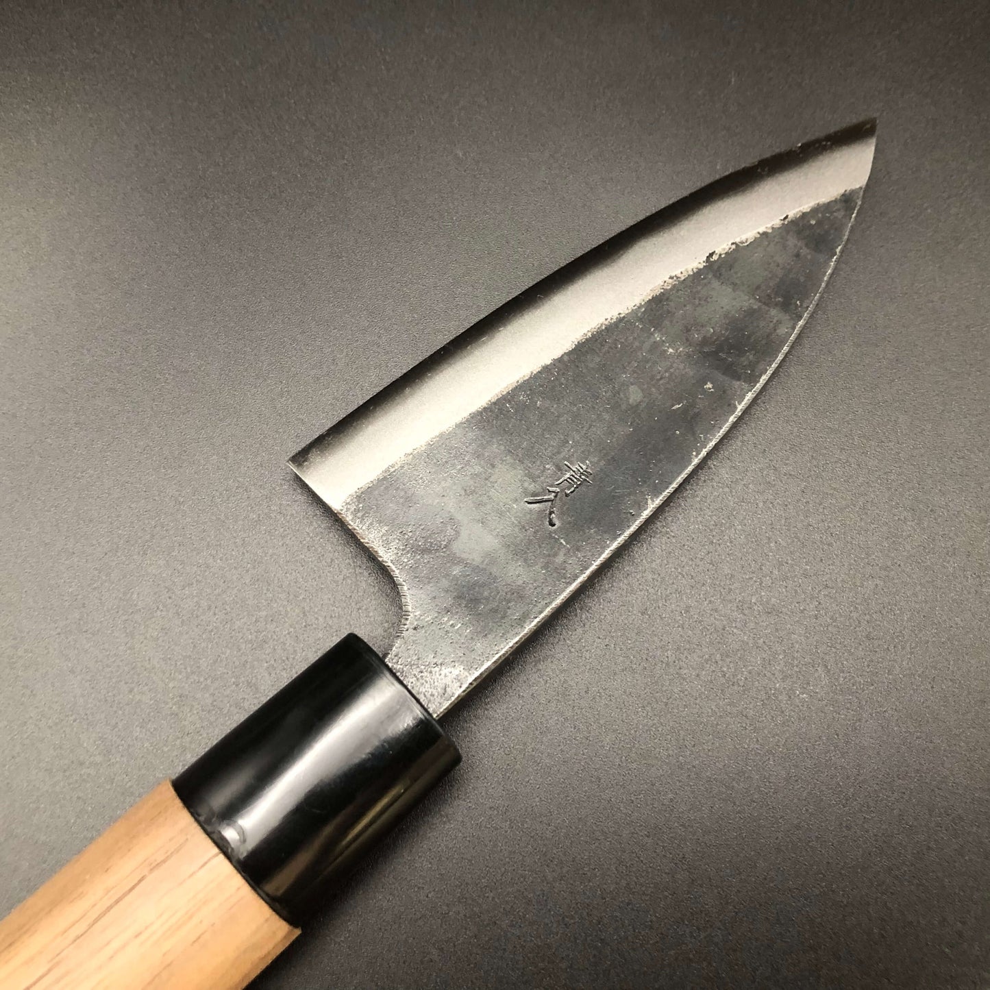 Kurouchi Deba 105㎜ Blue2 Carbon Walnut Wood Handle