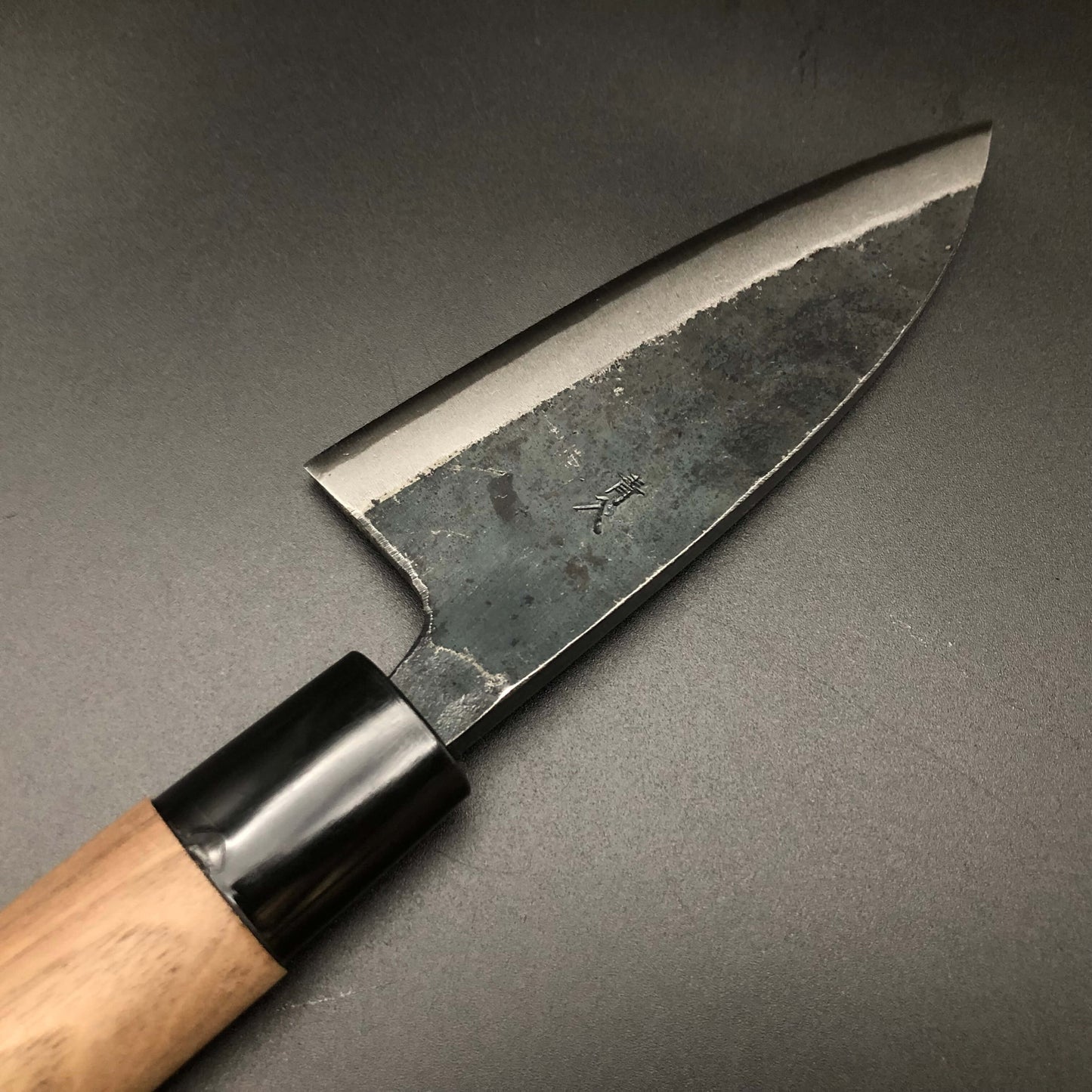 Kurouchi Deba 120㎜ Blue2 Carbon Walnut Wood Handle