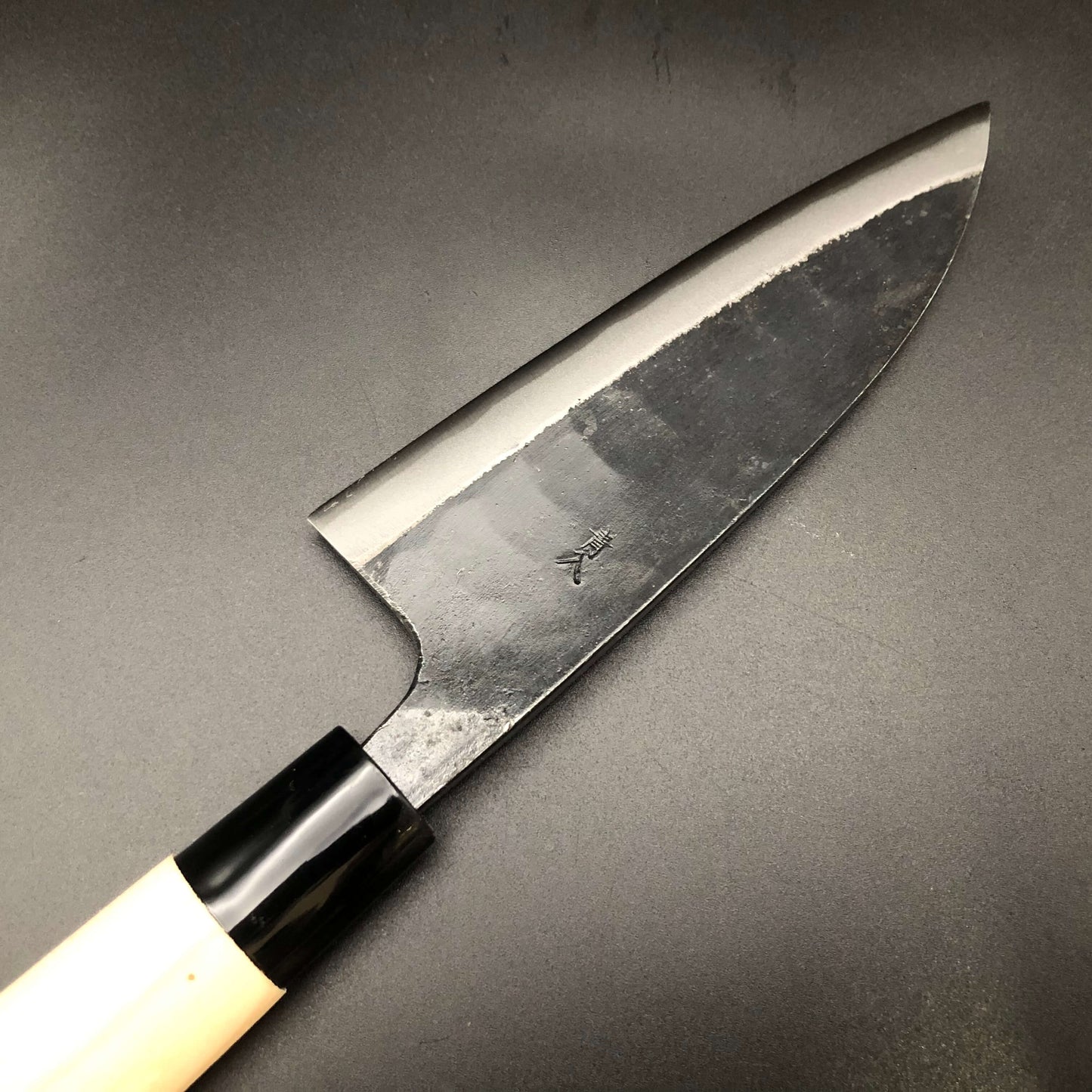 Kurouchi Deba 150㎜ Blue2 Carbon Hackberry Wood Handle