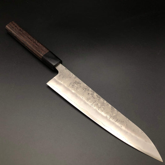 Stainless‐clad Gyuto 210㎜ Silver 3 Steel Octagonal angle Rosewood Handle
