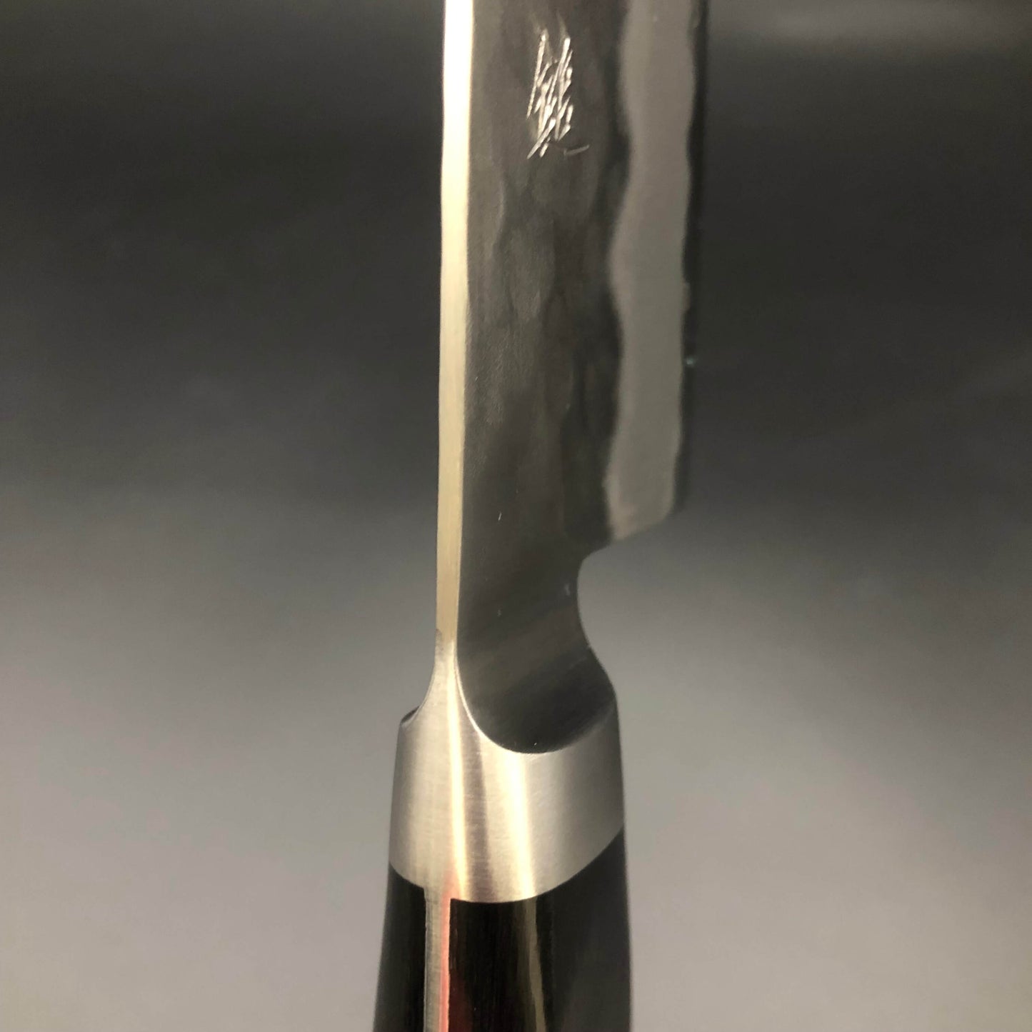 Stainless‐clad santoku 180㎜ Carbon Black Western Handle