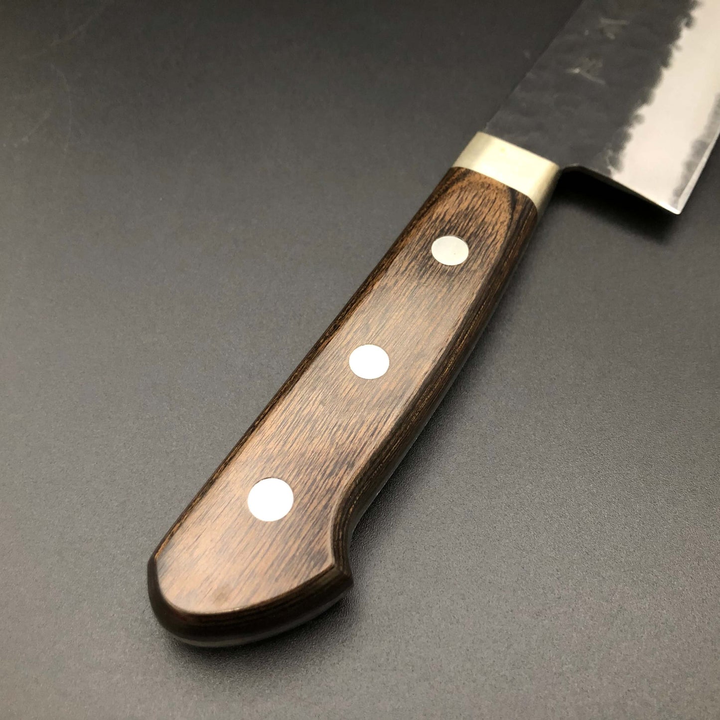 Stainless‐clad santoku 180㎜ Carbon Steel Yo Handle