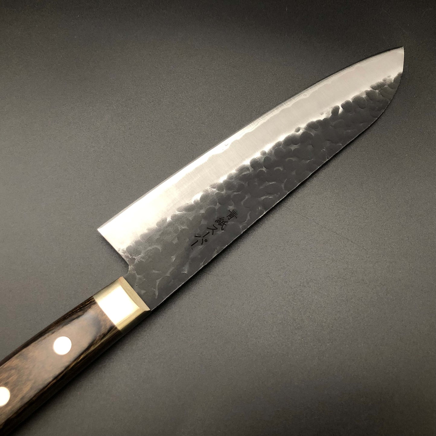 Stainless‐clad santoku 180㎜ Carbon Steel Yo Handle